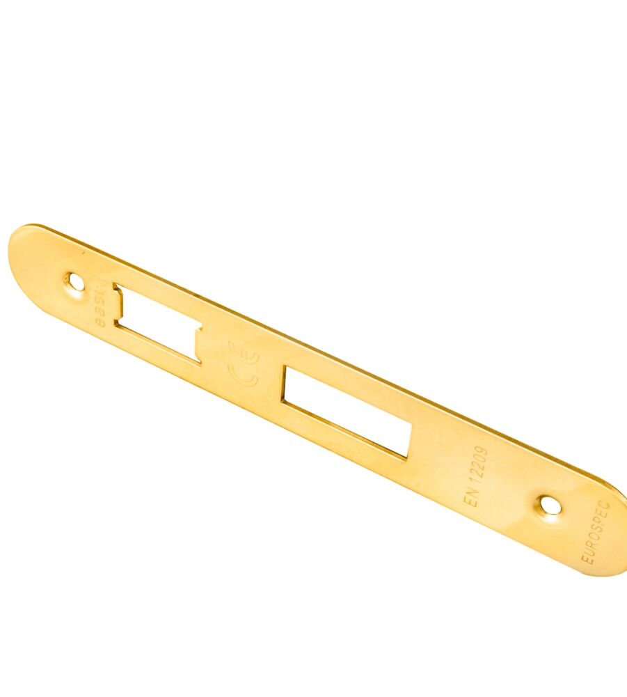 CARLISLE BRASS FSF5004PVD/R FOREND STRIKE & FIXING PACK TO SUIT ARCHITECTURAL SASHLOCKS (BAS/ESS/LSS/OSS) RADIUS - PACK