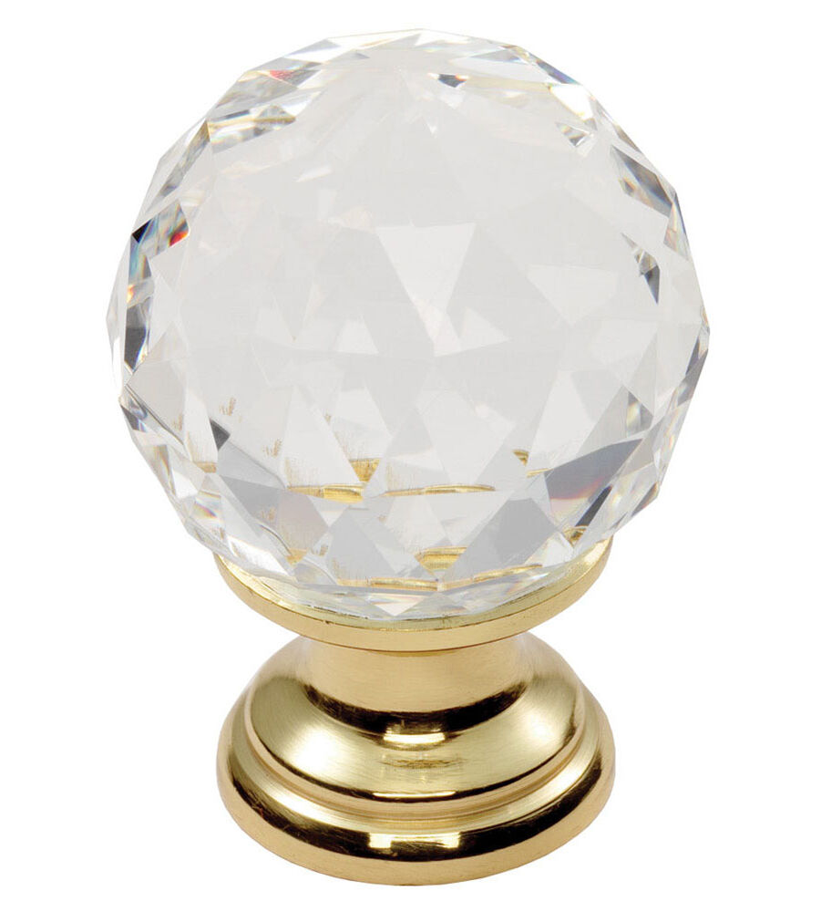 CARLISLE BRASS FTD670CCTB FTD CRYSTAL FACETED KNOB WITH FINISHED BASE 35MM 31 ( 35 )