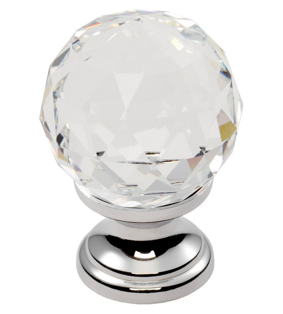 CARLISLE BRASS FTD670ACTC FTD CRYSTAL FACETED KNOB WITH FINISHED BASE 25MM 18 ( 25 )