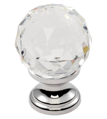 Carlisle Brass FTD670BCTC Ftd Crystal Faceted Knob With Finished Base 30mm