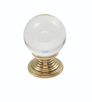 Carlisle Brass FTD690ACTB Ftd Crystal Ball Knob With Finished Base 27mm 28 ( 30 )