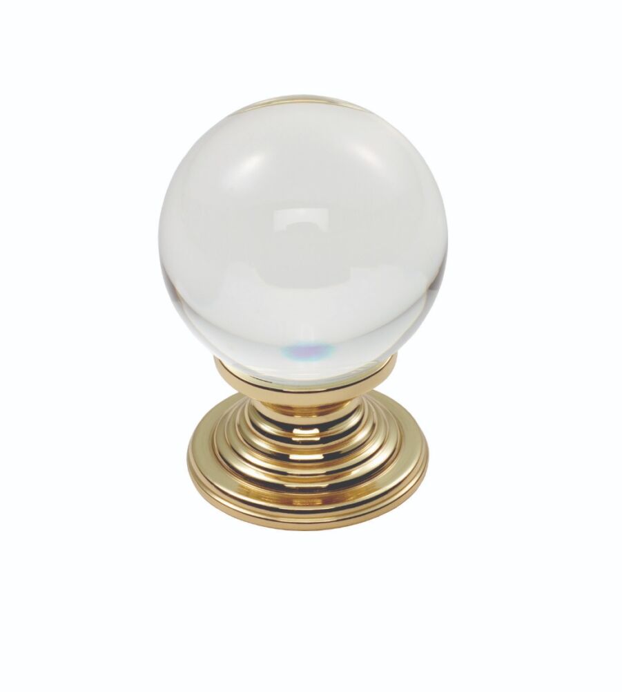 CARLISLE BRASS FTD690ACTB FTD CRYSTAL BALL KNOB WITH FINISHED BASE 27MM 28 ( 30 )