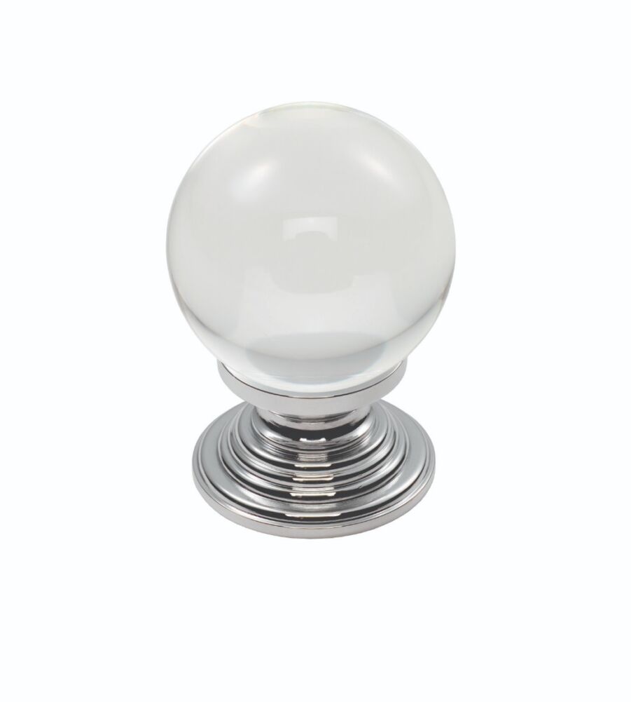 CARLISLE BRASS FTD690ACTC FTD CRYSTAL BALL KNOB WITH FINISHED BASE 27MM 28 ( 30 )