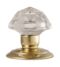 CARLISLE BRASS GK001/BP POLISHED BRASS & GLASS MORTICE KNOB 60MM KNOB/65MM ROSE - PAIR