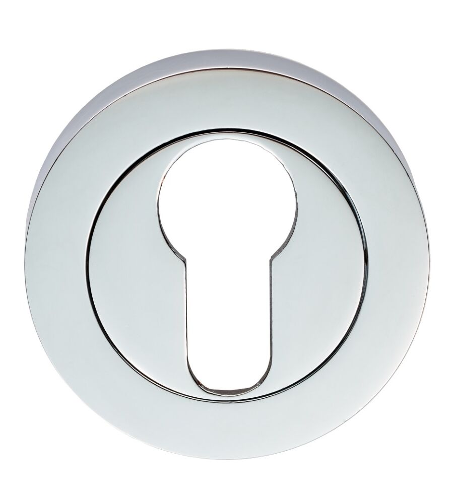 CARLISLE BRASS GK4001CP ESCUTCHEON - EURO PROFILE ON CONCEALED FIX ROUND ROSE POLISHED CHROME 52 X 8