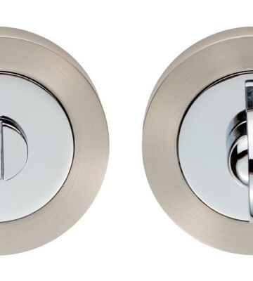 Carlisle Brass GK4004SNCP Turn & Release On Concealed Fix Round Rose Satin Nickel/Polished Chrome 52 X 8 – Set