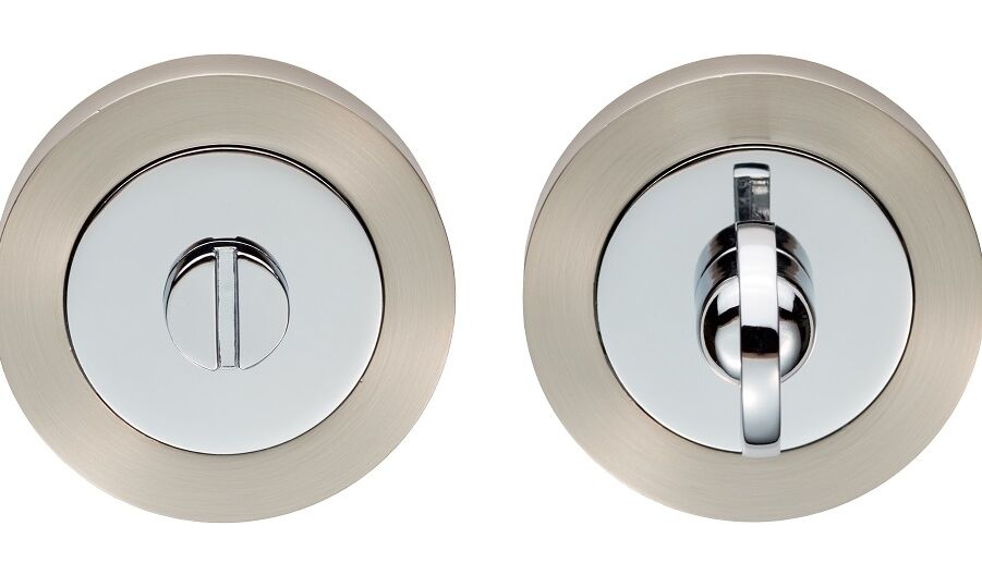 CARLISLE BRASS GK4004SNCP TURN & RELEASE ON CONCEALED FIX ROUND ROSE SATIN NICKEL/POLISHED CHROME 52 X 8 - SET