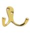 CARLISLE BRASS AA27/BP VICTORIAN DOUBLE ROBE HOOK 51MM