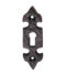CARLISLE BRASS LF5532 ESCUTCHEON - LOCK PROFILE FLEUR DE LYS FACE FIX 84 X 25