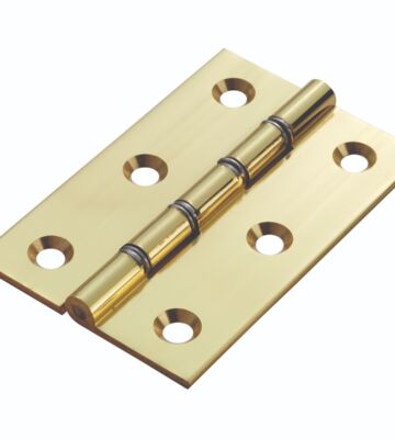 Carlisle Brass HDSW1 Hinge – Double Steel Washered Brass Butt C/W No 8 Eb Screws – Pair