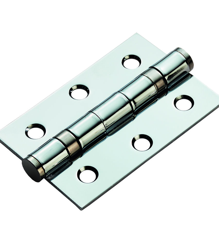 CARLISLE BRASS HIN1322CP 76 X 51 X 2 MM BALL BEARING HINGE C/W MATCHING W/SCREWS 8 X 1"-CHROME PLATE - PAIR