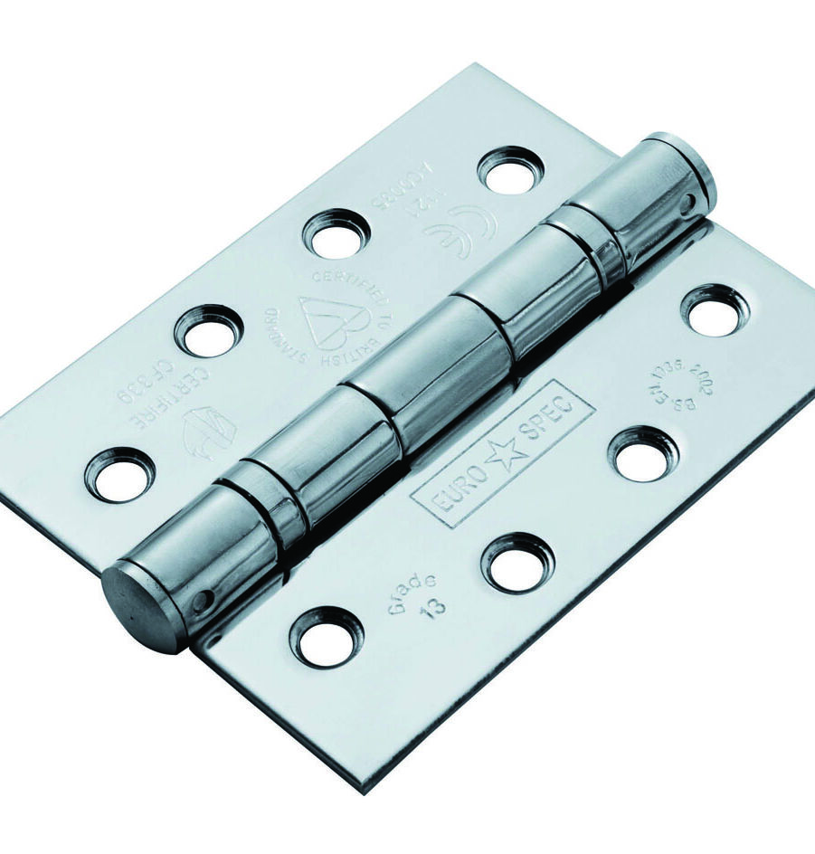 CARLISLE BRASS HIN1433/13BSS 102MM X 76MM X 3MM BALL BEARING HINGE - GRADE 13 - PAIR