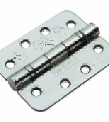 Carlisle Brass HIN1433/13BSS/R 102mm X 76mm X 3mm Ball Bearing Hinge – Grade 13 – Radius – Pair