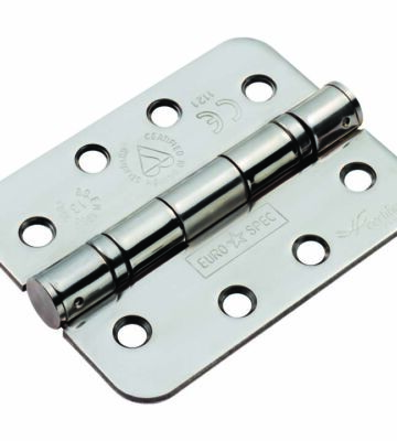 Carlisle Brass HIN1433/13BSS/R 102mm X 76mm X 3mm Ball Bearing Hinge – Grade 13 – Radius – Pair