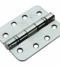 CARLISLE BRASS HIN1433/13BSS/R 102MM X 76MM X 3MM BALL BEARING HINGE - GRADE 13 - RADIUS - PAIR