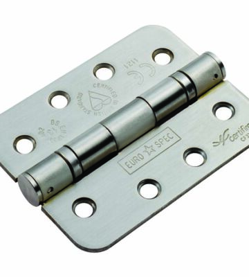 Carlisle Brass HIN1433/13SSS/R 102mm X 76mm X 3mm Ball Bearing Hinge – Grade 13 – Radius – Pair