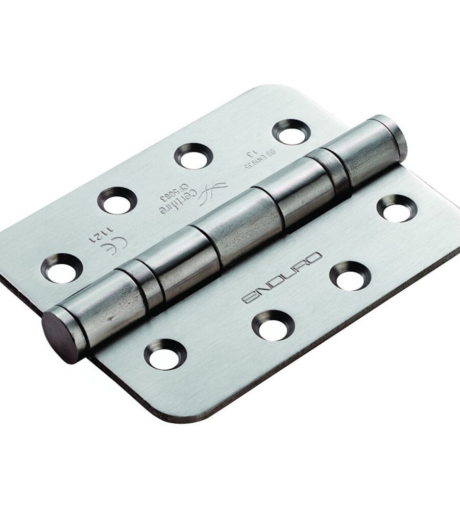 CARLISLE BRASS HIN1433P/13SSS/R EUROSPEC 102 X 76 X 3MM RADIUS BALL BEARING HINGE - GRADE 13 - PAIR