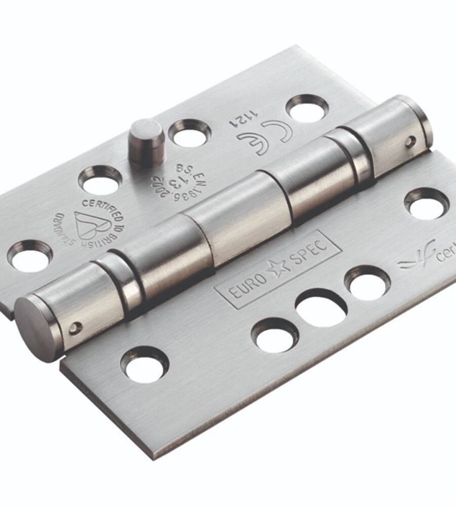 CARLISLE BRASS HIN1433SEC/13SSS 102MM X 76MM X 3MM BALL BEARING SECURITY HINGE - GRADE 13 - PAIR