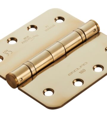 Carlisle Brass HIN1443/14PVD/R Ce14 4 X 4 X 3 Ball Bearing 5 Knuckle Hinge ( Radius ) 102 X 102 X 3mm – Pair