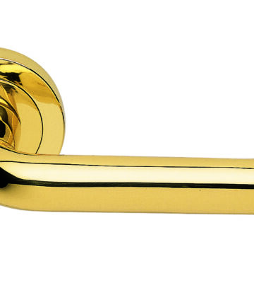 Carlisle Brass AQ2 Studio H Lever Concealed Fix Round Rose (Iris) Otl (Polished Brass) 51mm – Pair