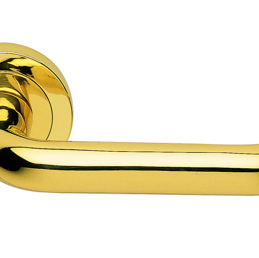 CARLISLE BRASS AQ2 STUDIO H LEVER CONCEALED FIX ROUND ROSE (IRIS) OTL (POLISHED BRASS) 51MM - PAIR