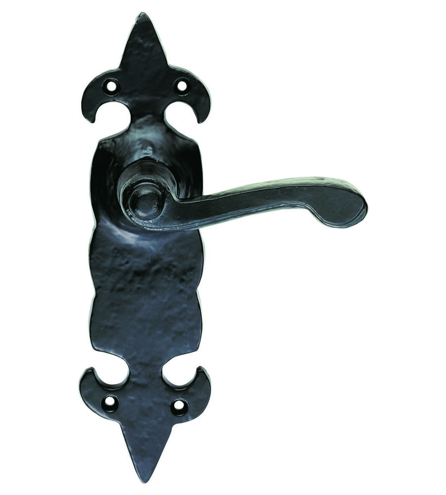 CARLISLE BRASS LF5505 FLEUR DE LYS LEVER ON BACKPLATE - LATCH 178 X 55 - PAIR