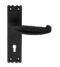 CARLISLE BRASS LF5507 SLIMLINE V LEVER ON BACKPLATE - LOCK 57MM C/C 152MM X 38MM - PAIR