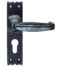 CARLISLE BRASS LF5507Y SLIMLINE V LEVER ON BACKPLATE - LOCK EURO PROFILE 47.5MM C/C 152MM X 38MM - PAIR