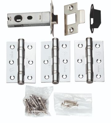 Carlisle Brass LPG730CP Latch Pack – Pair And Half Hinges & 3 Inch Bolt Through Latch – Pack