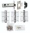 CARLISLE BRASS LPG730CP LATCH PACK - PAIR AND HALF HINGES & 3 INCH BOLT THROUGH LATCH - PACK