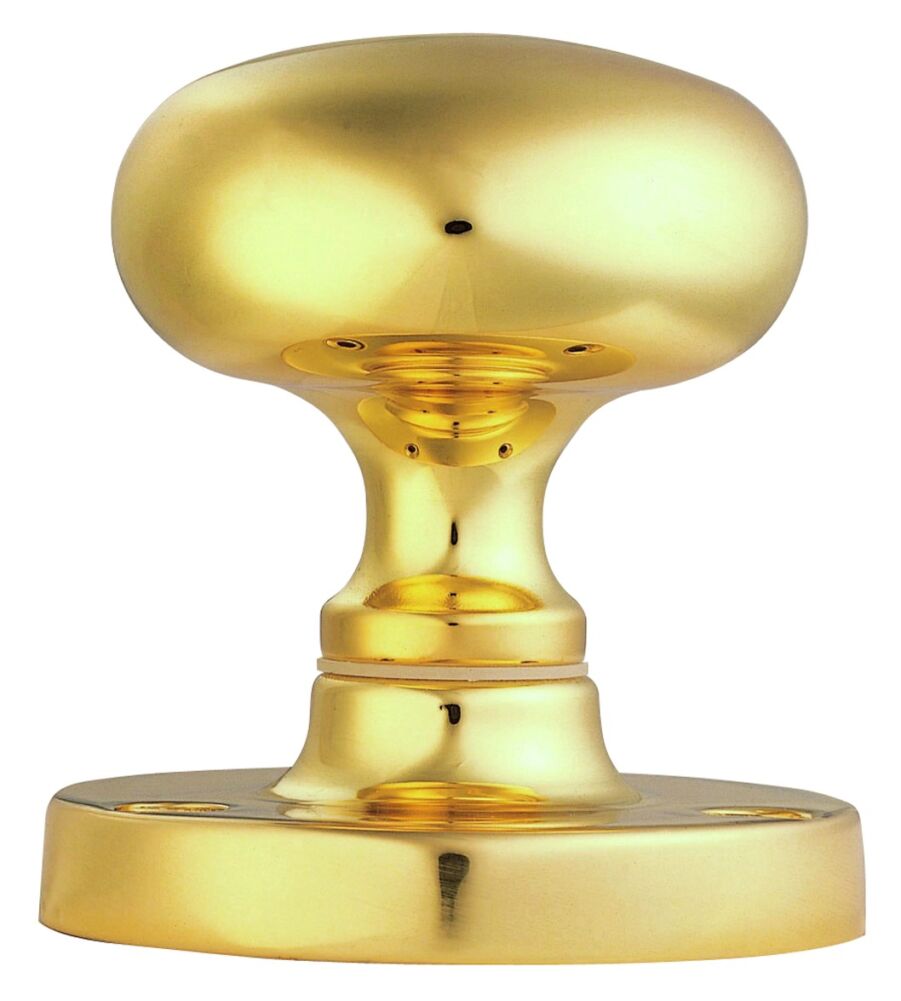 CARLISLE BRASS M35 VICTORIAN - MORTICE KNOB MUSHROOM OTL (POLISHED BRASS) 61MM - PAIR