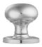 CARLISLE BRASS M35CSC VICTORIAN - MORTICE KNOB MUSHROOM (CONCEALED FIX) CSA (SATIN CHROME) 61MM - PAIR