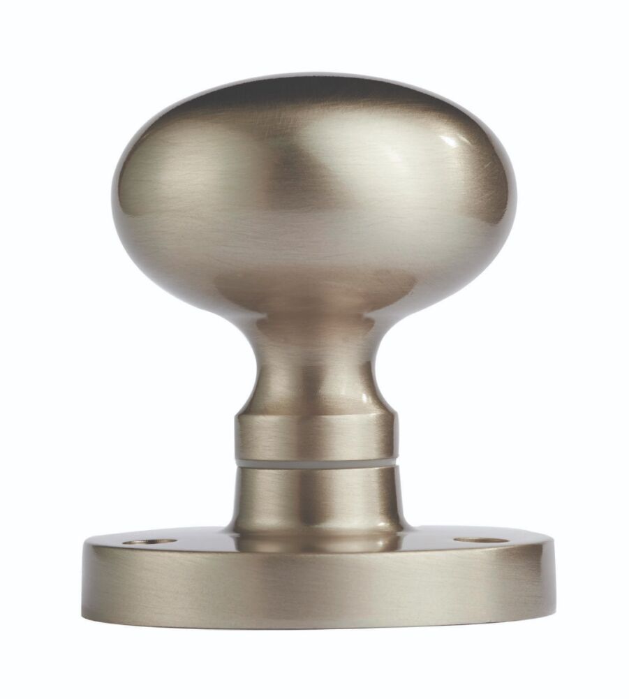 CARLISLE BRASS M35SN VICTORIAN - MORTICE KNOB MUSHROOM NIS (SATIN NICKEL) 61MM - PAIR