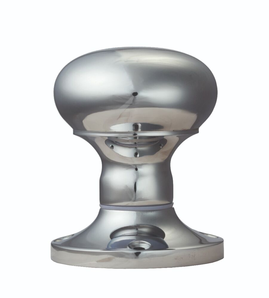 CARLISLE BRASS M35USCP VICTORIAN - MORTICE KNOB MUSHROOM ( UNSPRUNG) CRO (POLISHED CHROME) 56MM - PAIR