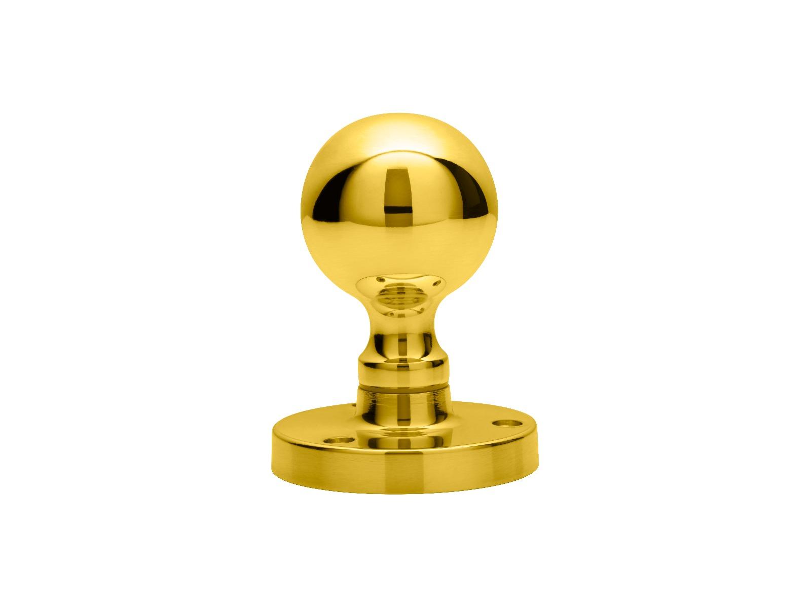 Carlisle Brass M48 Victorian - Mortice Knob Ball Otl (Polished Brass) 61mm  - Pair - Sealco Scotland