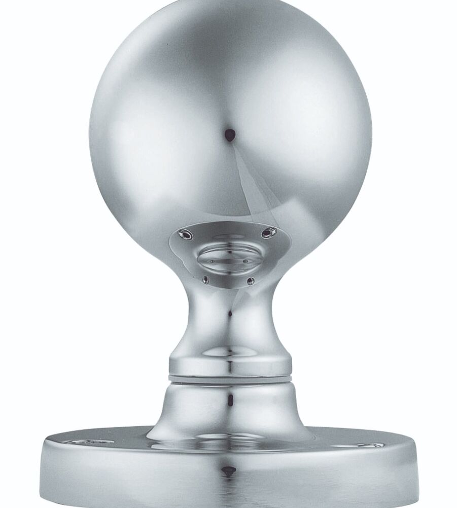 CARLISLE BRASS M48CP VICTORIAN - MORTICE KNOB BALL CRO (POLISHED CHROME) 61MM - PAIR