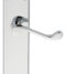 CARLISLE BRASS M67CP VICTORIAN SCROLL LEVER ON SHAPED BACKPLATE - LATCH 205 X 49MM - PAIR