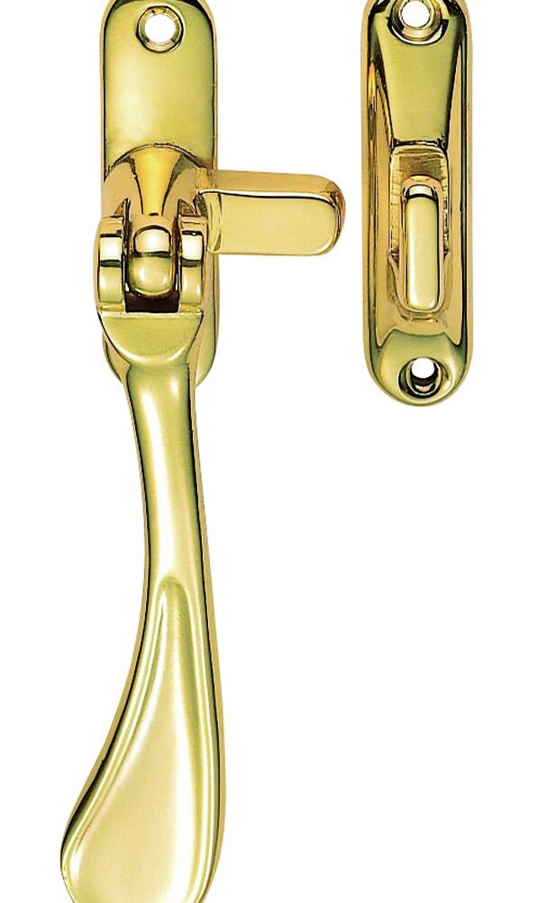 CARLISLE BRASS M73 VICTORIAN - REVERSIBLE CASEMENT FASTENER WITH HOOK & MORTICE PLATE 57MM X 13MM