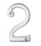 CARLISLE BRASS N2CP NUMERAL FACE FIX (NO.2) 76MM