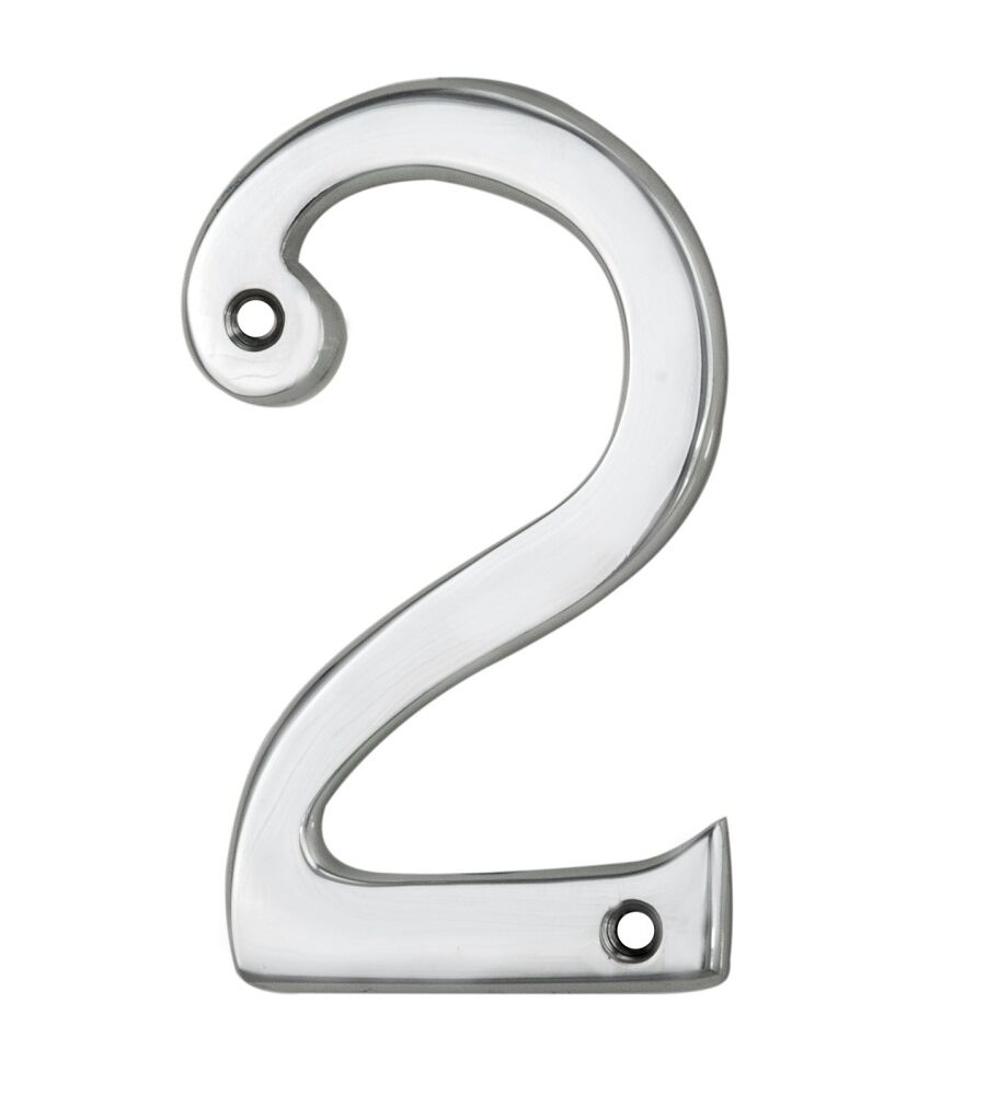 CARLISLE BRASS N2CP NUMERAL FACE FIX (NO.2) 76MM