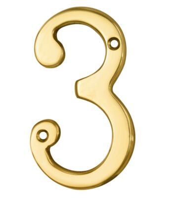 Carlisle Brass N3 Numeral Face Fix (No.3) 76mm