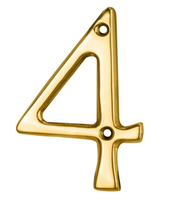 Carlisle Brass N4 Numeral Face Fix (No.4) 76mm