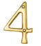 CARLISLE BRASS N4PVD NUMERAL FACE FIX (NO.4) 76MM