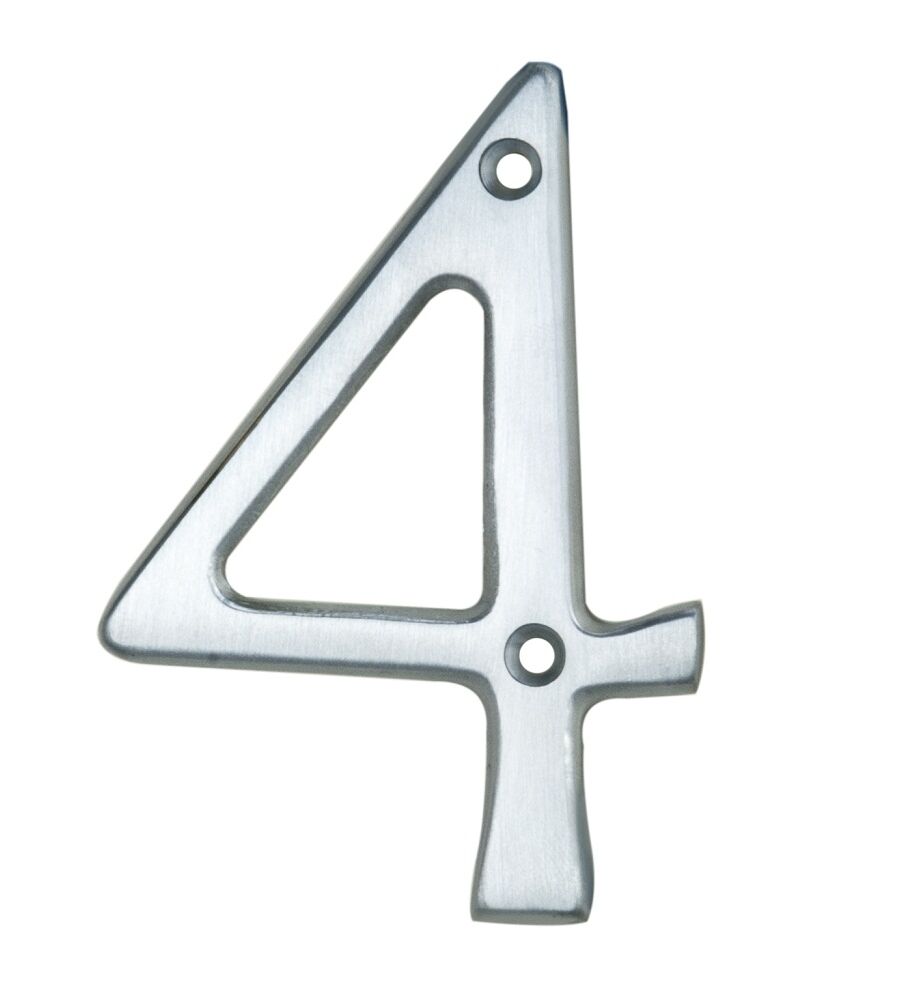 CARLISLE BRASS N4SC NUMERAL FACE FIX (NO.4) 76MM