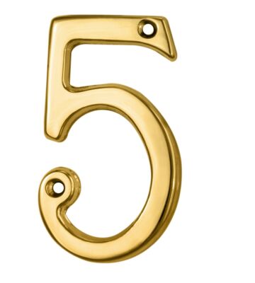 Carlisle Brass N5 Numeral Face Fix (No.5) 76mm