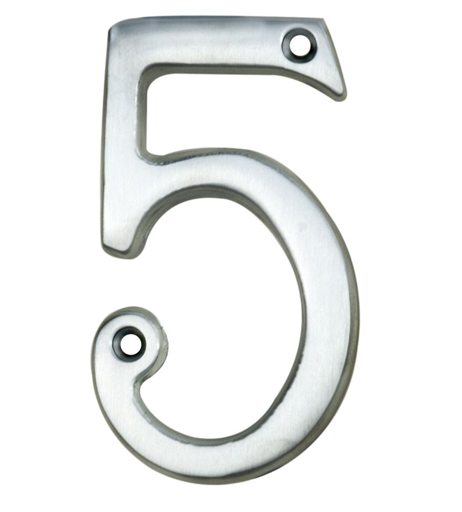 CARLISLE BRASS N5SC NUMERAL FACE FIX (NO.5) 76MM