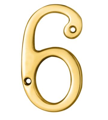 Carlisle Brass N6 Numeral Face Fix (No 6 Or 9) 76mm