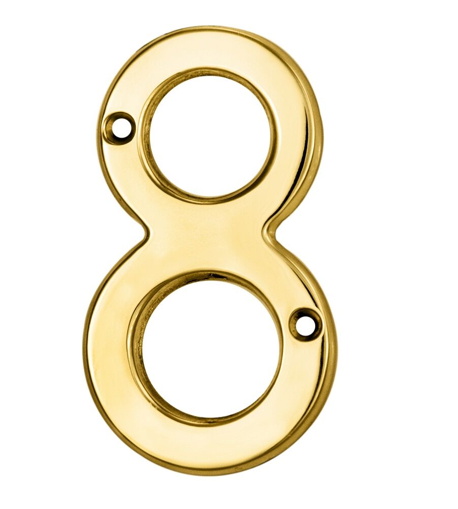 CARLISLE BRASS N8PVD NUMERAL FACE FIX (NO.8) 76MM