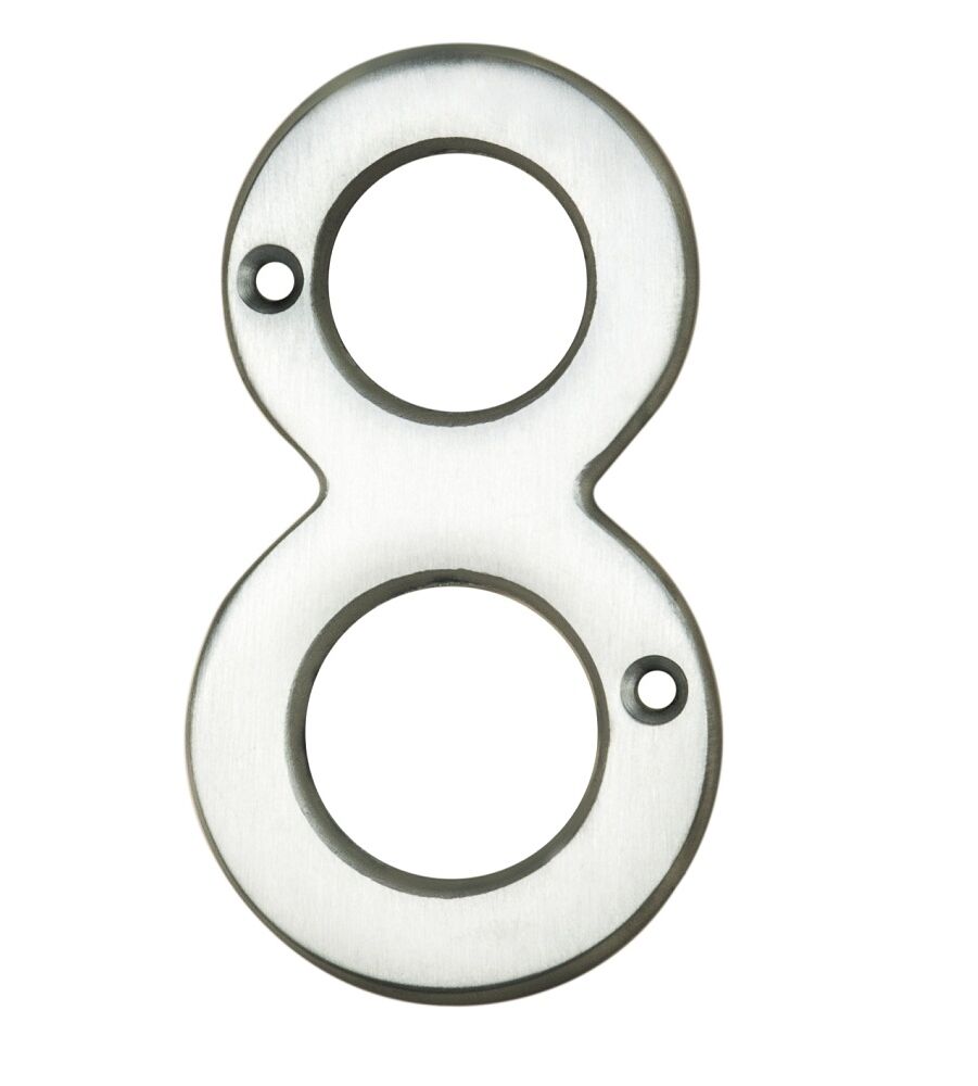 CARLISLE BRASS N8SC NUMERAL FACE FIX (NO.8) 76MM