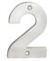 CARLISLE BRASS NUM10102SSS 100 X 69 X 5MM NUMBER 2 - FACE FIX G304